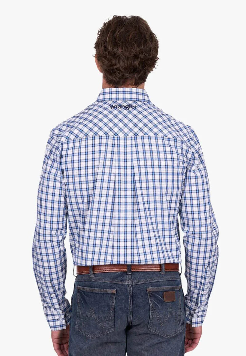 Wrangler - MENS Bob Ls Shirt - Navy/Blue