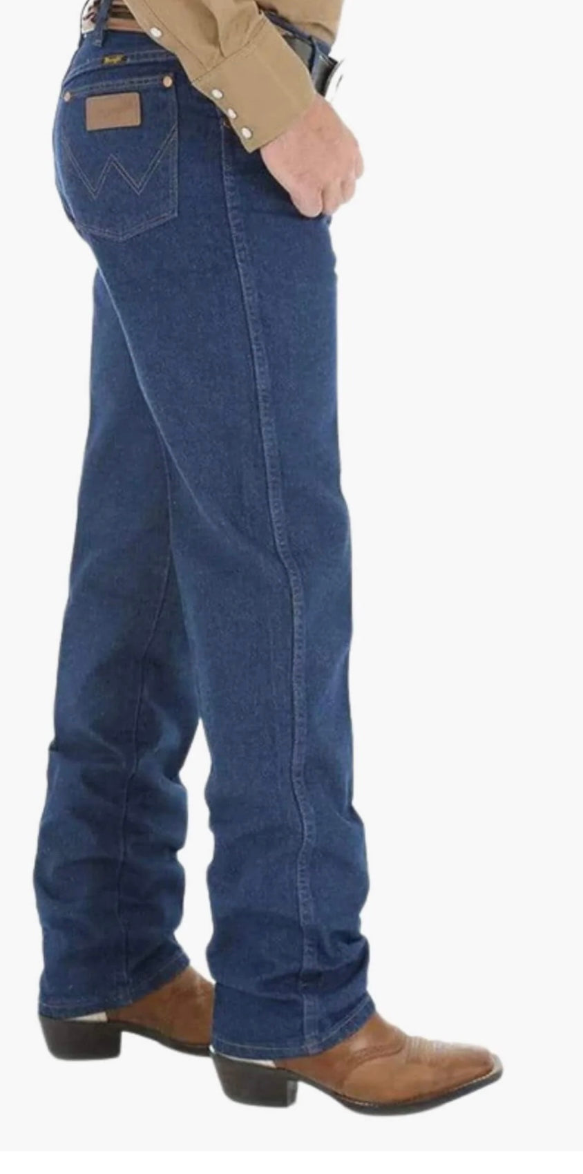 Wrangler - COWBOY CUT ORIGINAL FIT JEAN - PREWASHED INDIGO - 34 INCH LEG