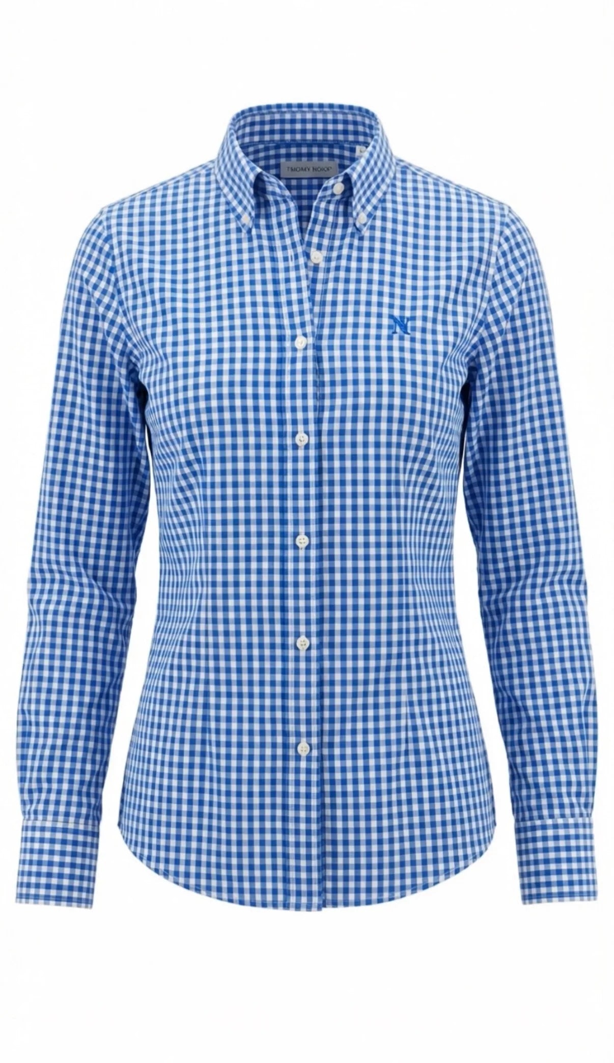Campdraft Aus - NINETY ladies slim fit ls shirt - royal blue check