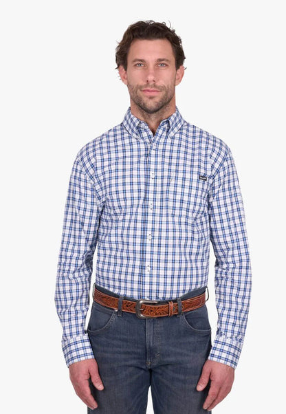 Wrangler - MENS Bob Ls Shirt - Navy/Blue