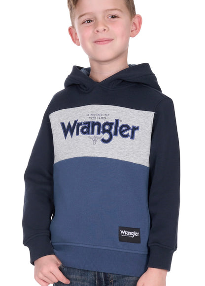 Wrangler - Boys Clinton Hoodie - Navy/Denim