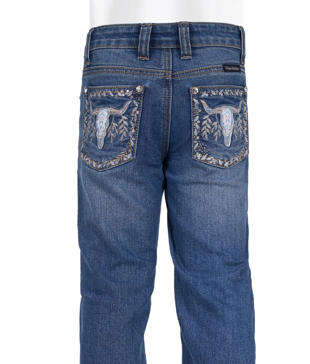 Pure Western - Girls Ariana Boot Cut Jean - Retro Blue