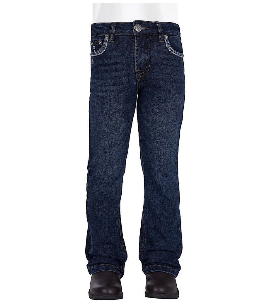Pure Western - Girls Pat Boot Cut Jean - Evening Sky