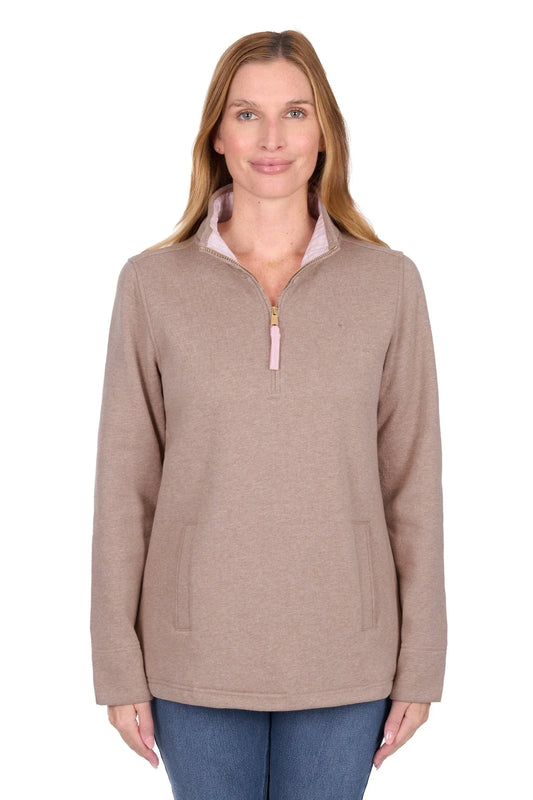 Thomas Cook - WMNS Lydia 1/4 Zip Rugby - Taupe Marle