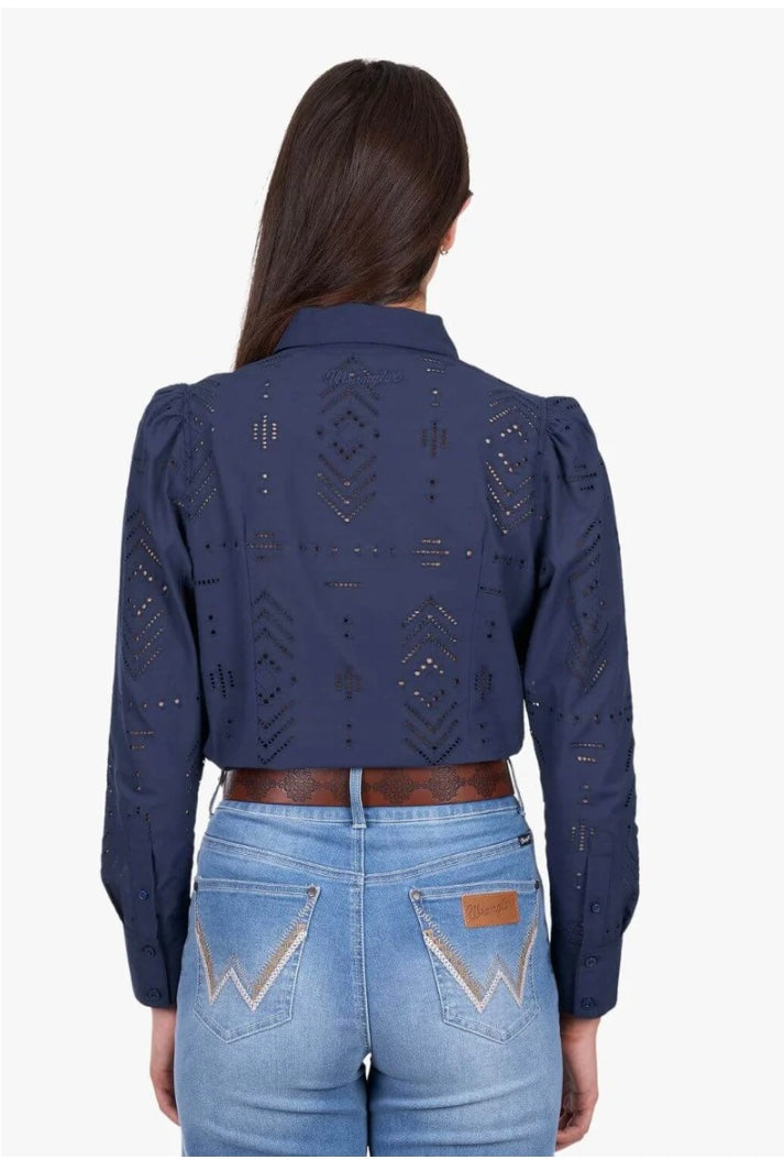 Wrangler - WMNS Lilly LS Shirt - Navy