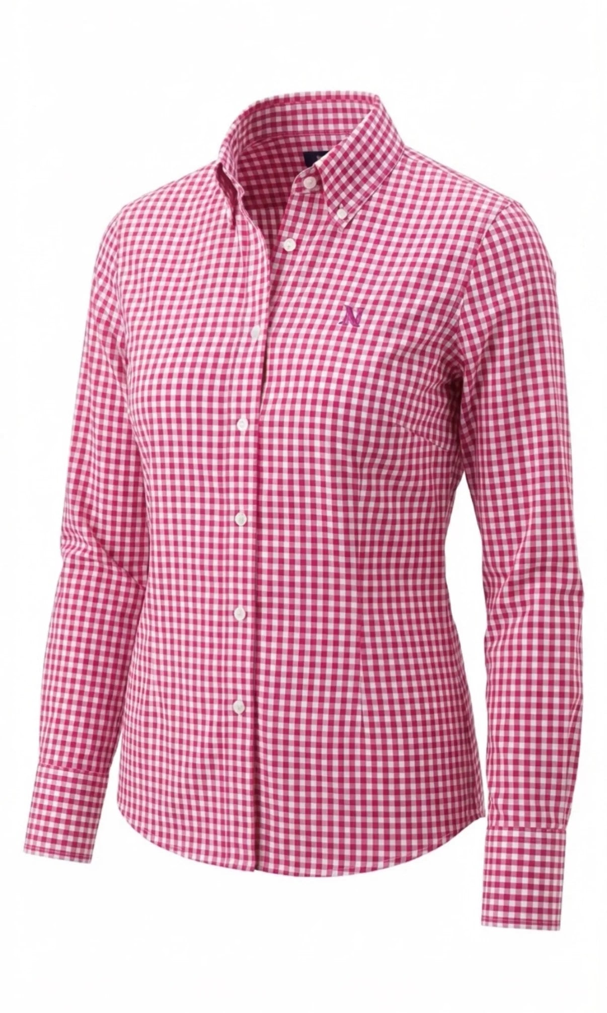 Campdraft Aus - Ninety Ladies Slim Fit Long Sleeve Shirt - Hot Pink Check