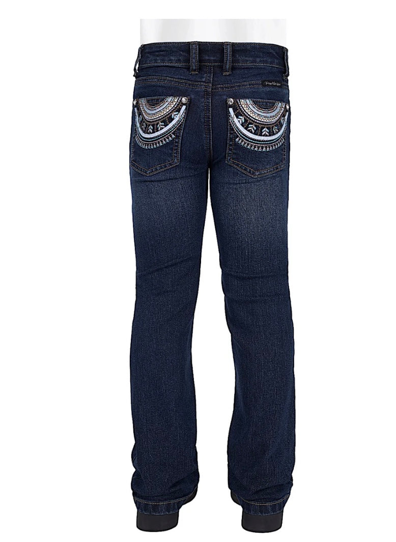 Pure Western - Girls Pat Boot Cut Jean - Evening Sky