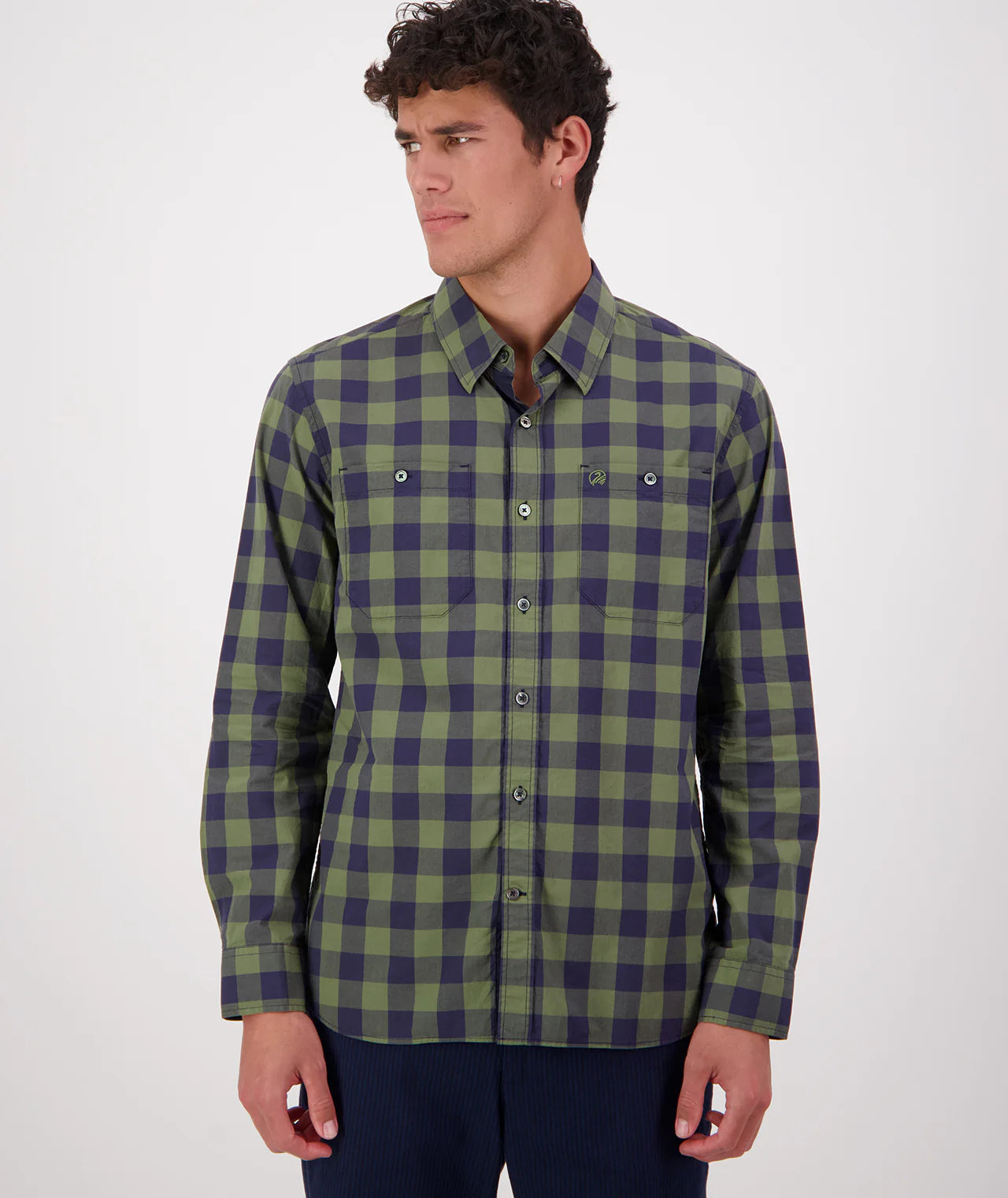 Swanndri Matarangi Shirt - Clover/Navy