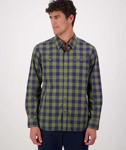 Swanndri Matarangi Shirt - Clover/Navy