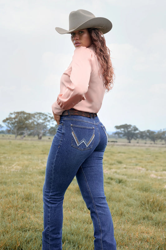 Wrangler - WMNS Laura H Rise Bootcut Jean - Wild Indigo