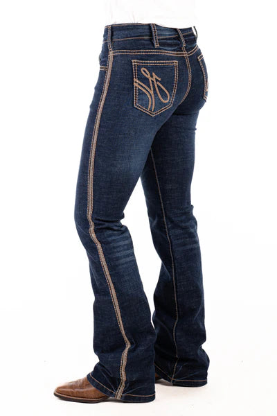 Hitchley & Harrow - Comfort Cut High Rise - SR2221 "Richmond" Beige Stitch Jeans