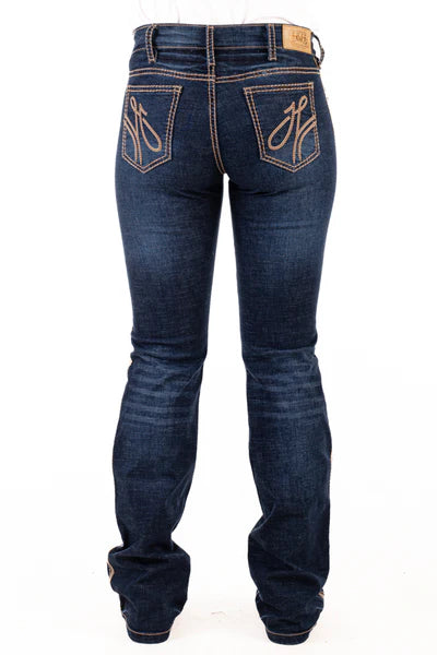 Hitchley & Harrow - Comfort Cut High Rise - SR2221 "Richmond" Beige Stitch Jeans