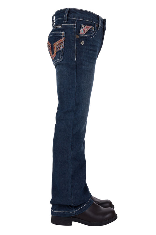 PURE WESTERN - Girl's Aztec Boot Cut Jean