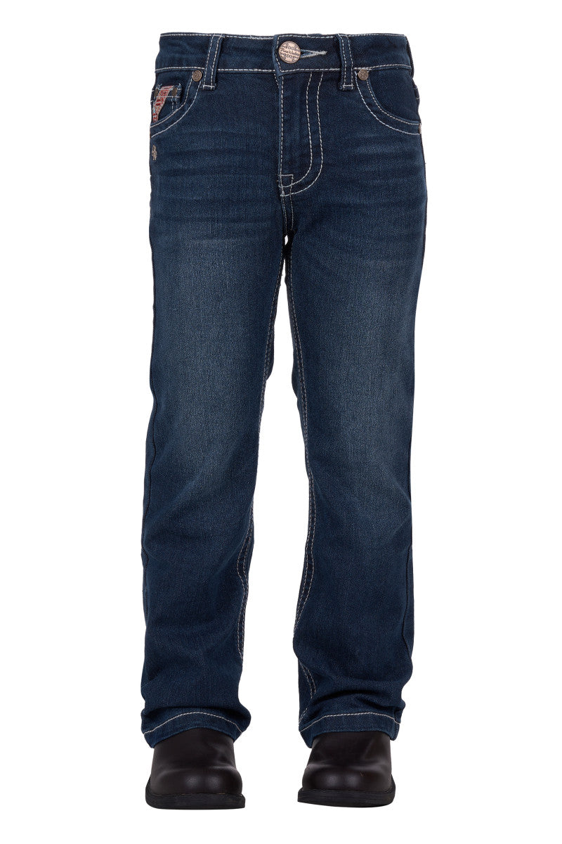 PURE WESTERN - Girl's Aztec Boot Cut Jean