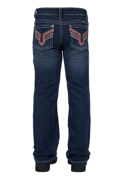 PURE WESTERN - Girl's Aztec Boot Cut Jean