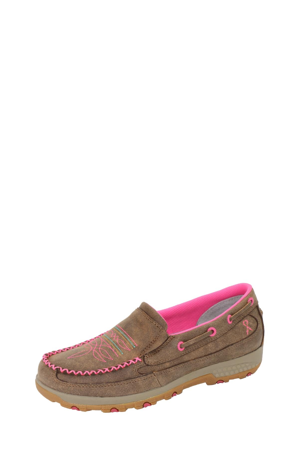 TWISTED X - WOMEN’S PINK STITCH CELLSTRETCH® MOCS SLIP ON